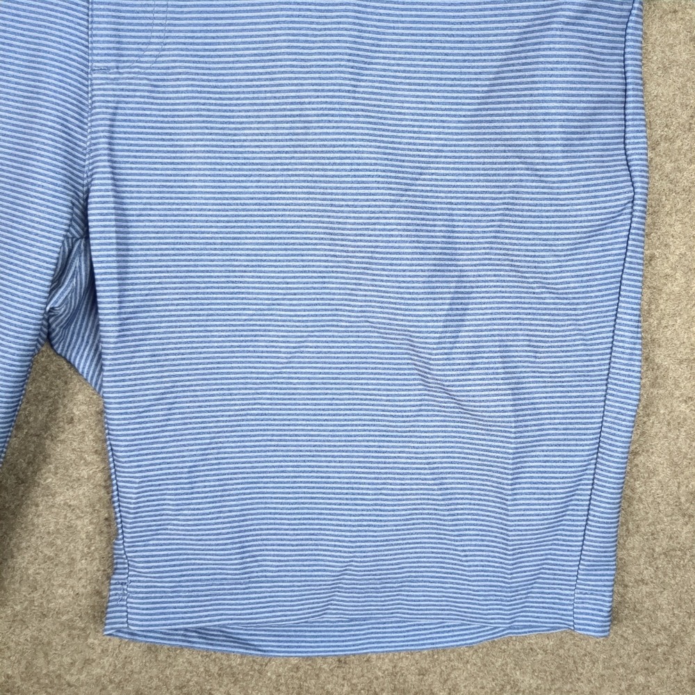 Pebble Beach Mens Performance Golf Shorts Blue White‎ Micro Stripe Size 40 - Picture 4 of 13
